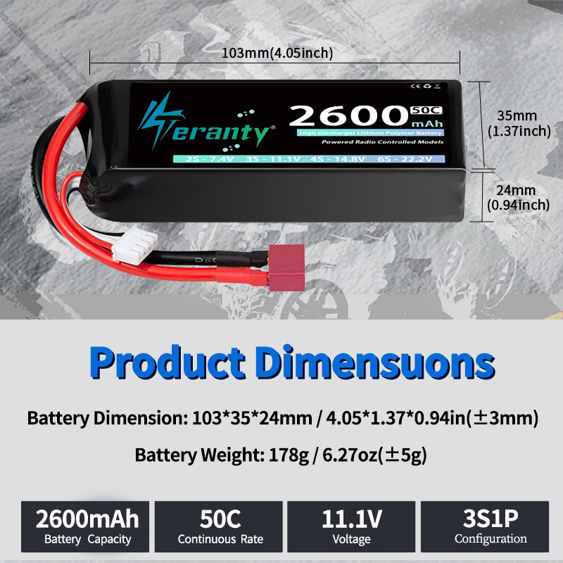 بطارية ليثيوم بوليمر TERANTY 3 - مراجعة Drone Battery Lipo وسعره