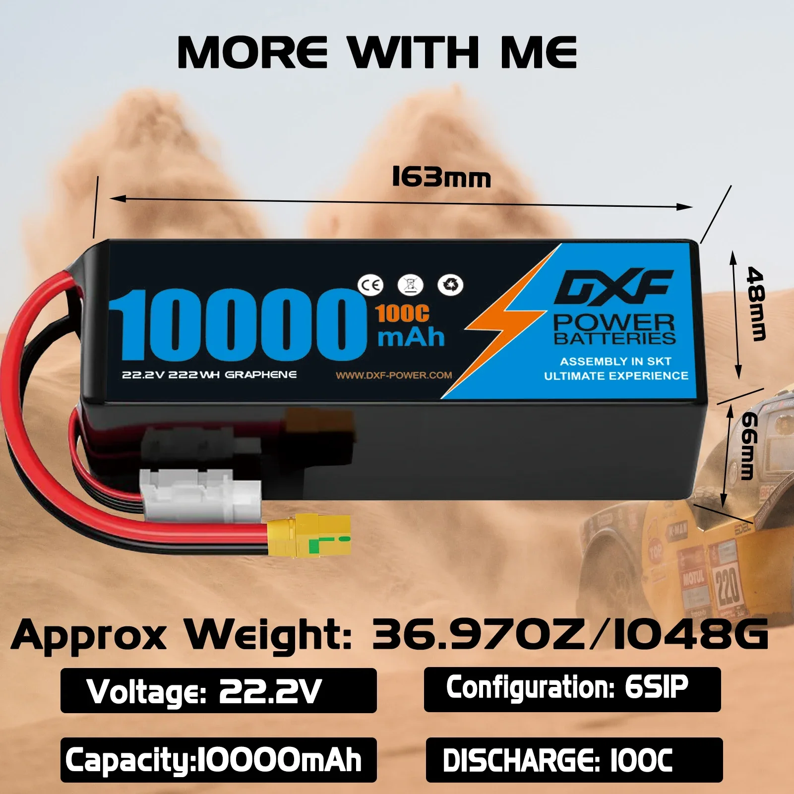 DXF 6S يبو بطارية 10000mAh 22. - مراجعة Drone Battery 6S وسعره