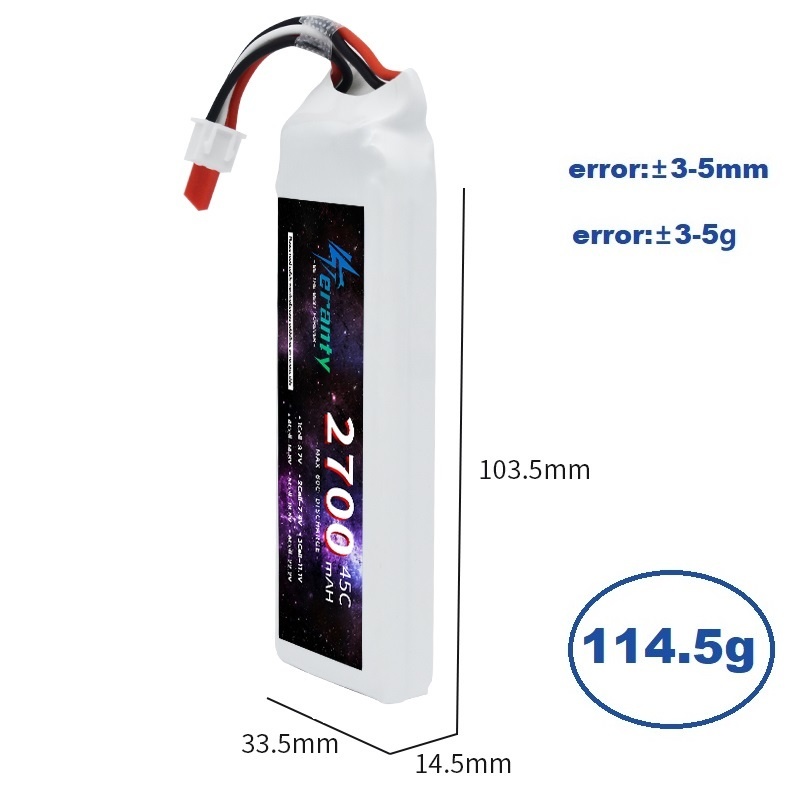 بطارية ليبو بمقبس T ، RC ، FPV - مراجعة Drone Battery Lipo وسعره