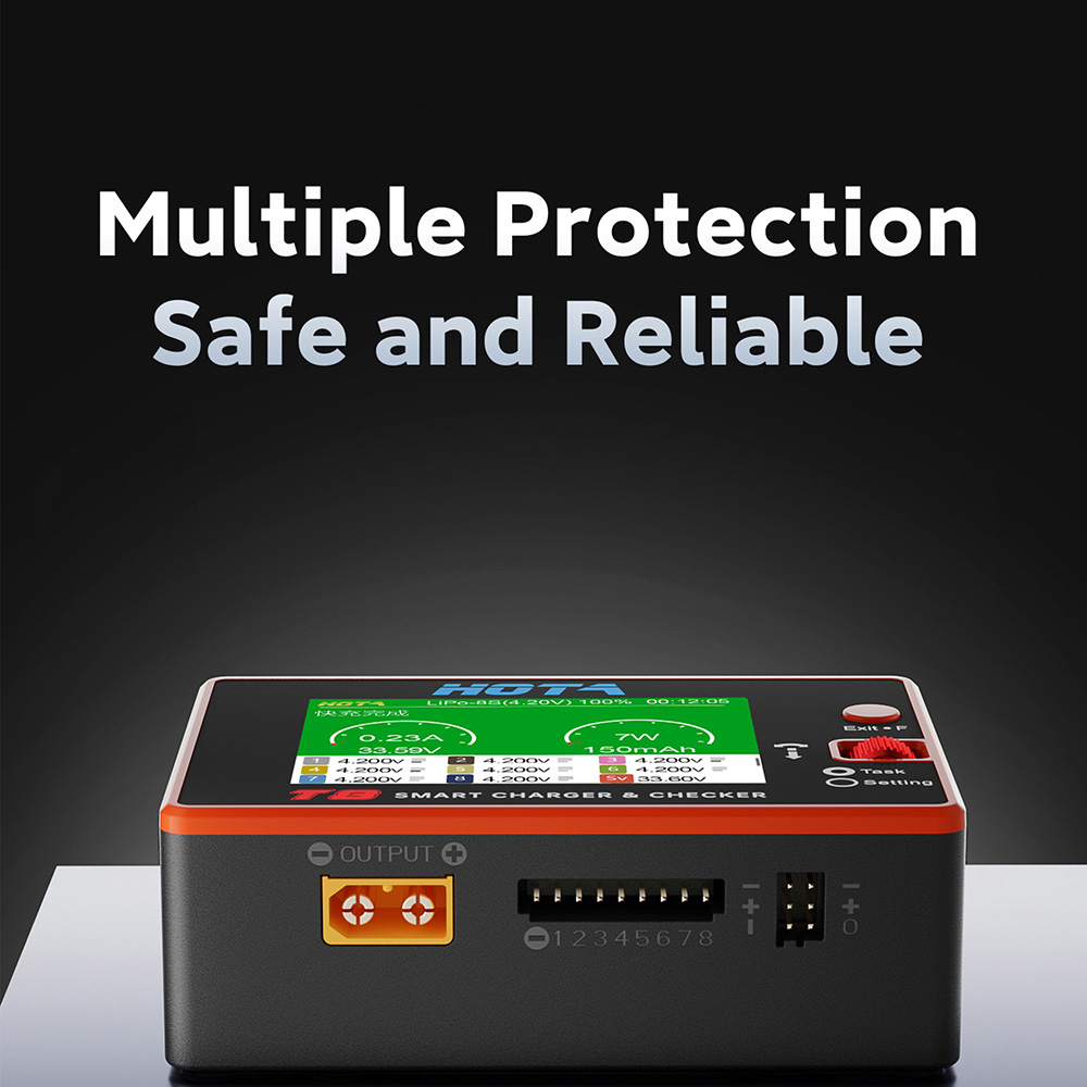 شاحن ذكي HOTA T8 لبطاريات اللي - مراجعة Drone Battery Balance Charger وسعره