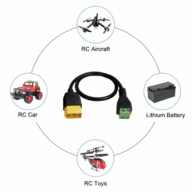 موصل XT60 ذكر وأنثى إلى كابل م - مراجعة Drone Battery Balance Charger وسعره